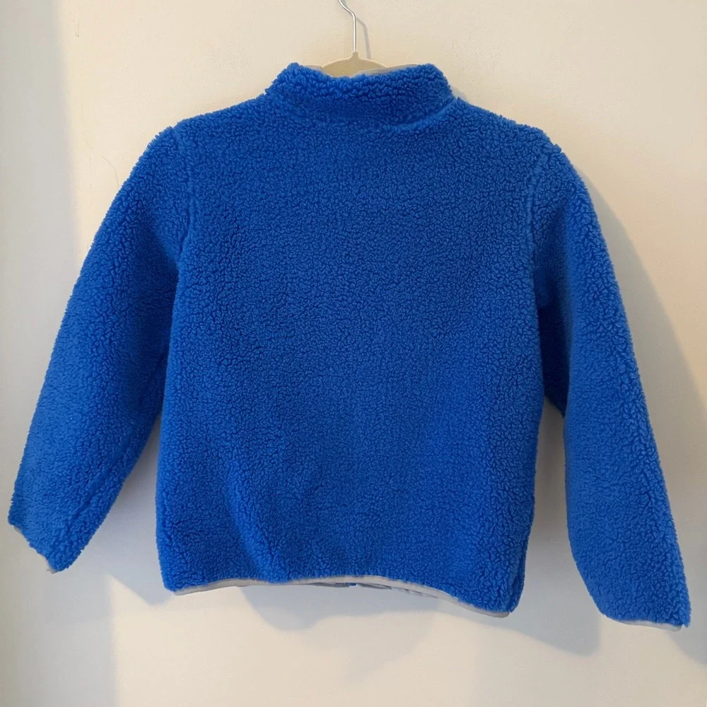 Hanna Andersson Kids Blue Fleece Zip Up Jacket Size‎ 140